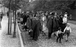 Vysídlování polského obyvatelstva; Lodž, 1940. (AIPN)